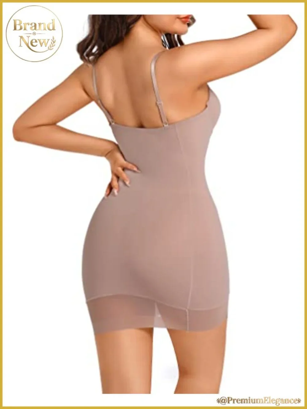 Strapless Shapewear Slip Dress Tummy Control with Built In Bra